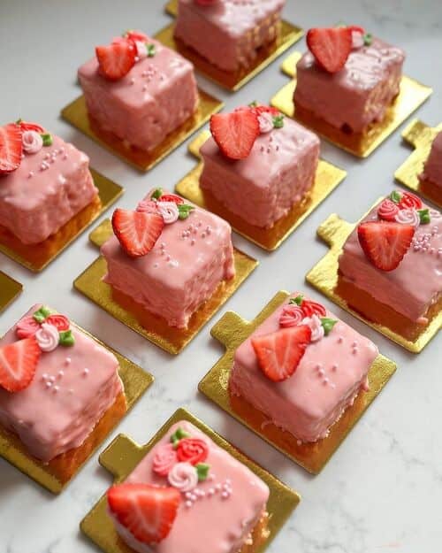 Strawberry Petit Fours