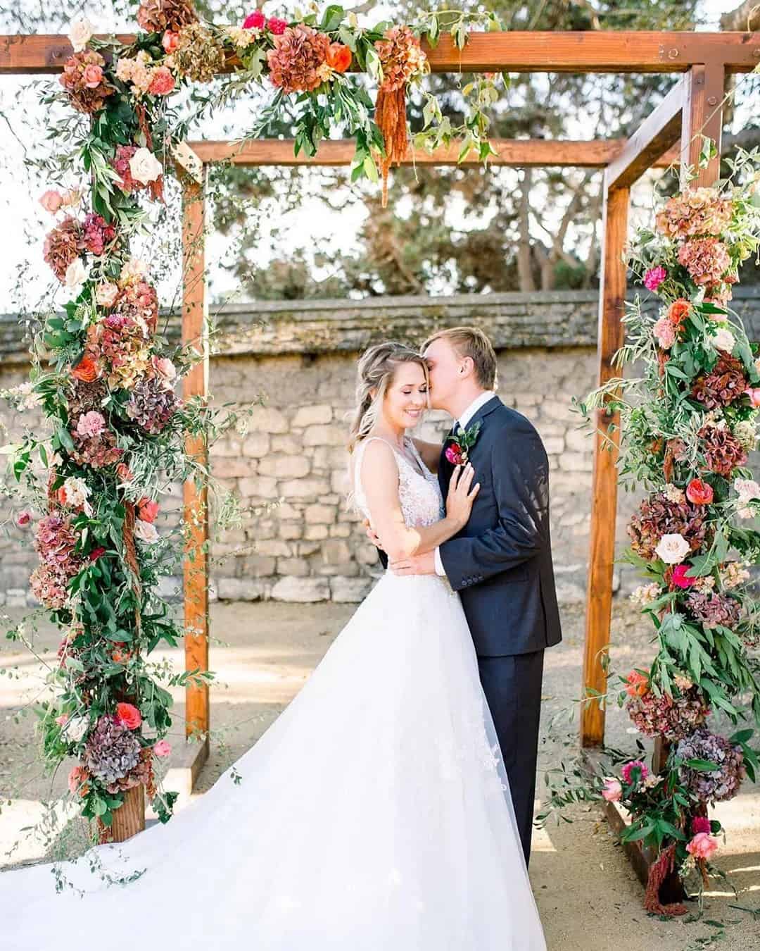 Rust Wedding Ceremony Decor