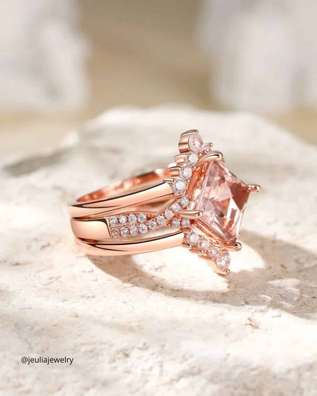 Vintage Morganite Engagement Rings