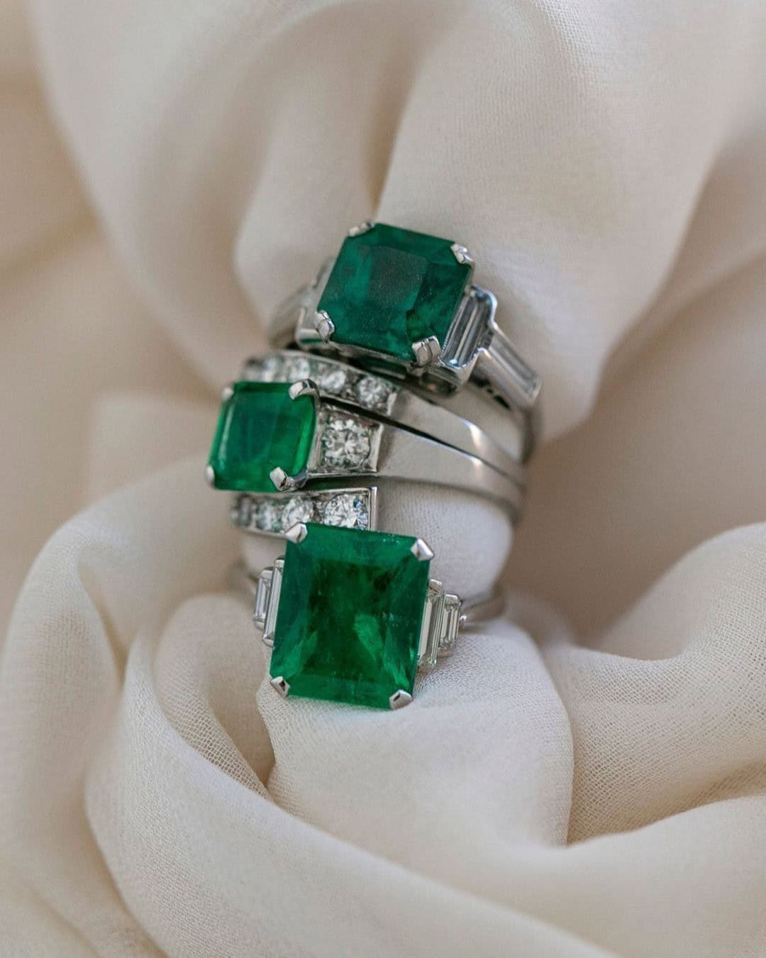 Vintage Emerald Engagement Rings